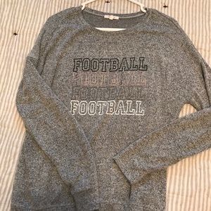 Crew Neck Football Sweatshirt